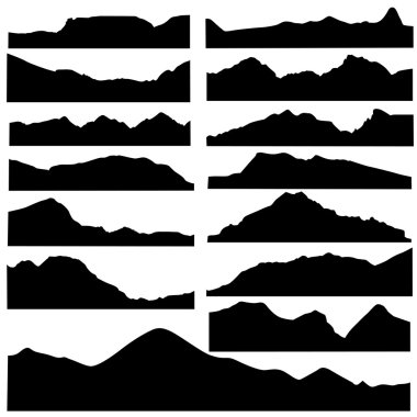 Mountain set clipart