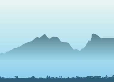 Mountain silhouette clipart