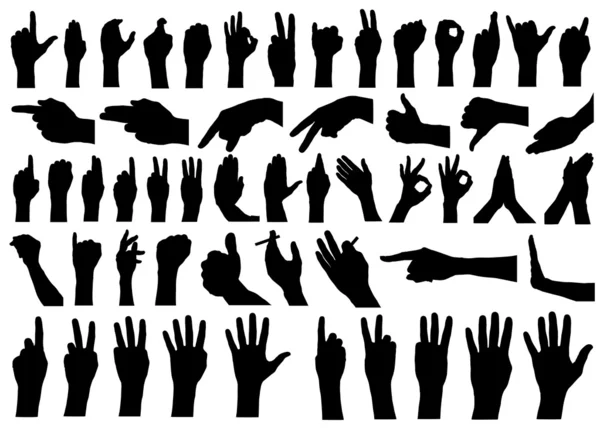 Collection of hand — Stock Vector