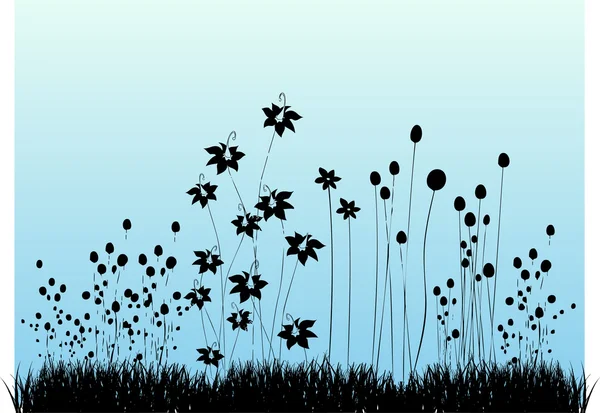 Λουλούδι και ουρανό — Διανυσματικό Αρχείο