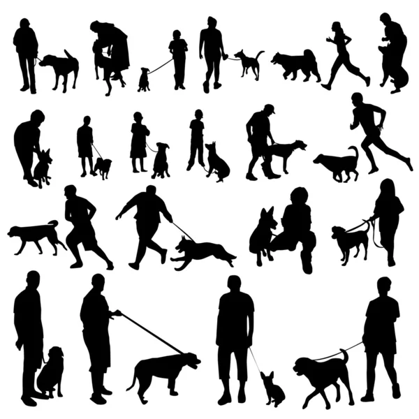 Con siluetas de perros — Archivo Imágenes Vectoriales