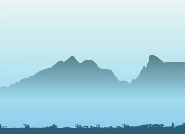Mountain silhouette — Stock Vector