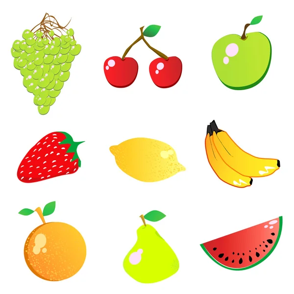 Frukt set — Stock vektor