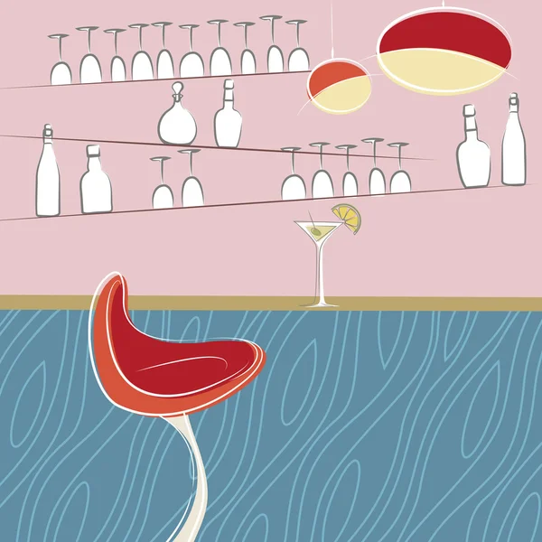 Conception de bar à boire — Image vectorielle