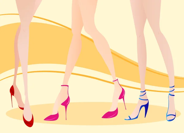 女性の足の図 — ストックベクタ