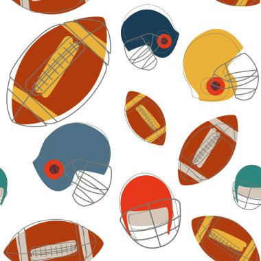 Football seamless pattern clipart