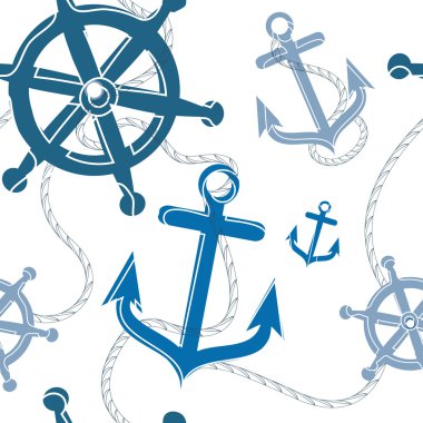 Nautical seamless pattern clipart