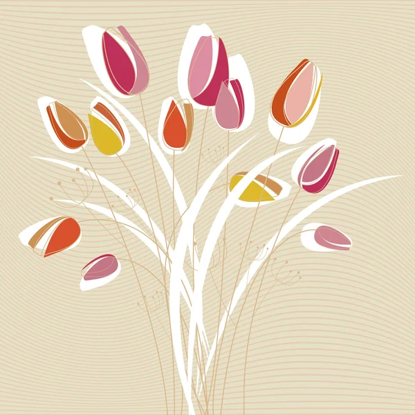 Design astratto del tulipano — Vettoriale Stock