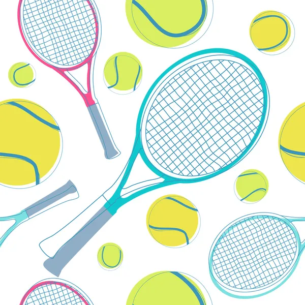 Χωρίς ραφή πρότυπο τένις — Διανυσματικό Αρχείο