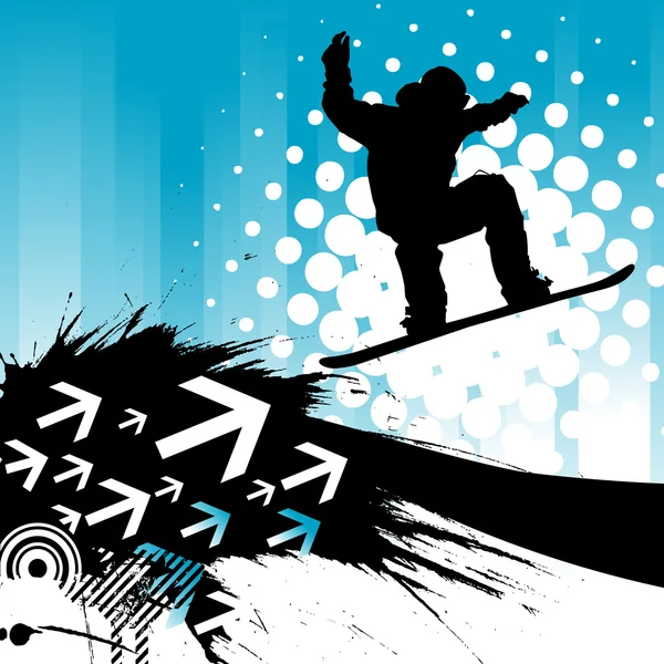 Fondo de snowboard — Vector de stock