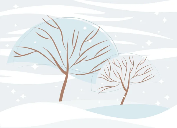 Зимові дерева — стоковий вектор