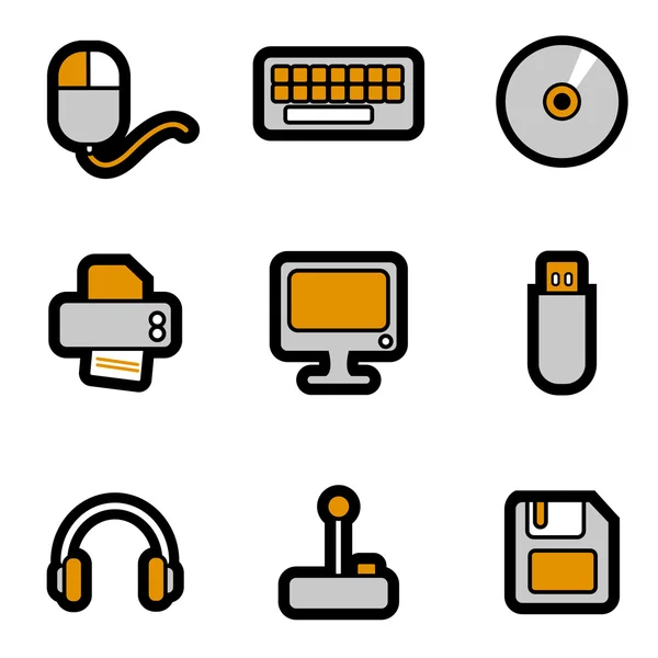 Icono de objetos informáticos — Vector de stock