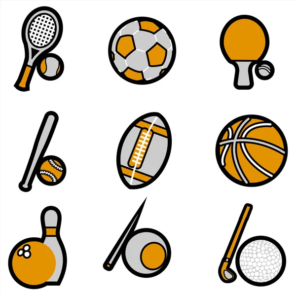 Спорт піктограми об'єкта — стоковий вектор