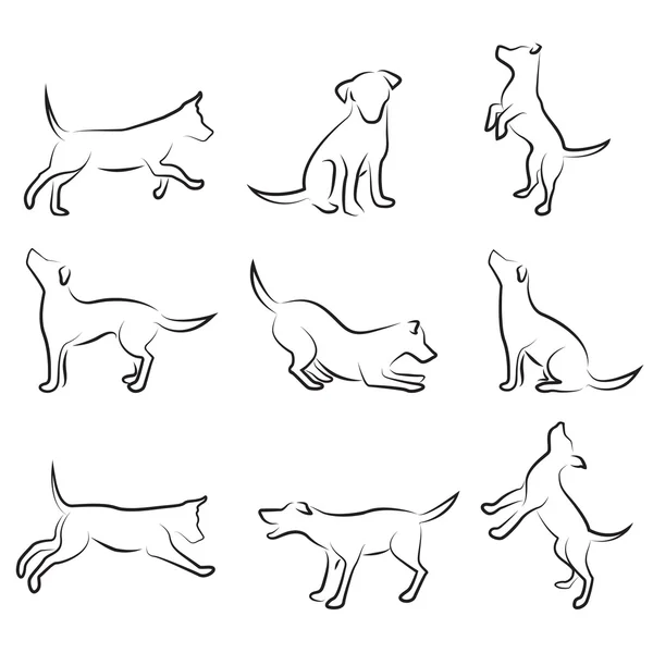 Dibujo perro — Vector de stock