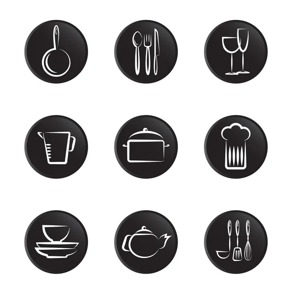 Mutfak eşyaları nesne — Stok Vektör