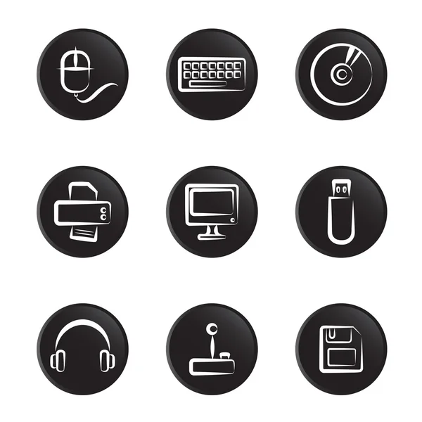 Icona oggetti computer — Vettoriale Stock
