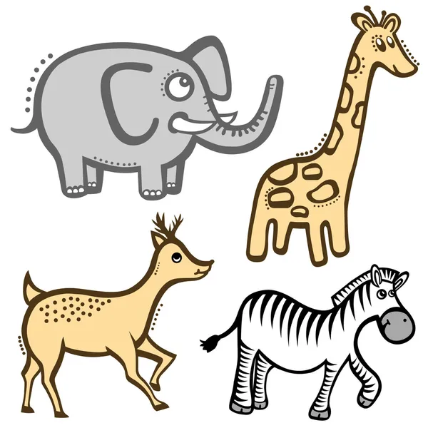 Desenhos animados gráficos animais —  Vetores de Stock
