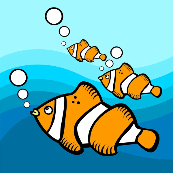Gráfico de pescado — Vector de stock