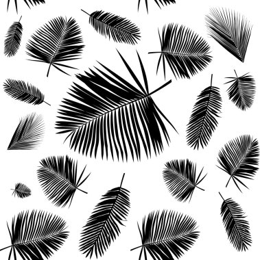 Palm leaf seamless pattern clipart