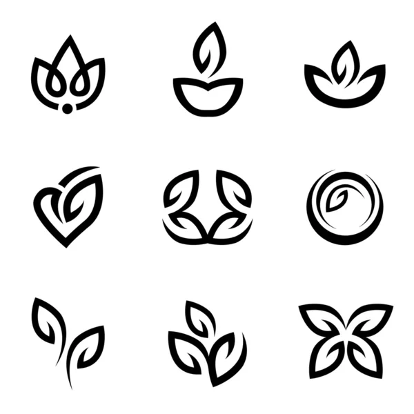 Floral icons — Stock Vector