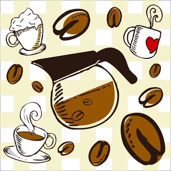 Kaffee-Hintergrund — Stockvektor