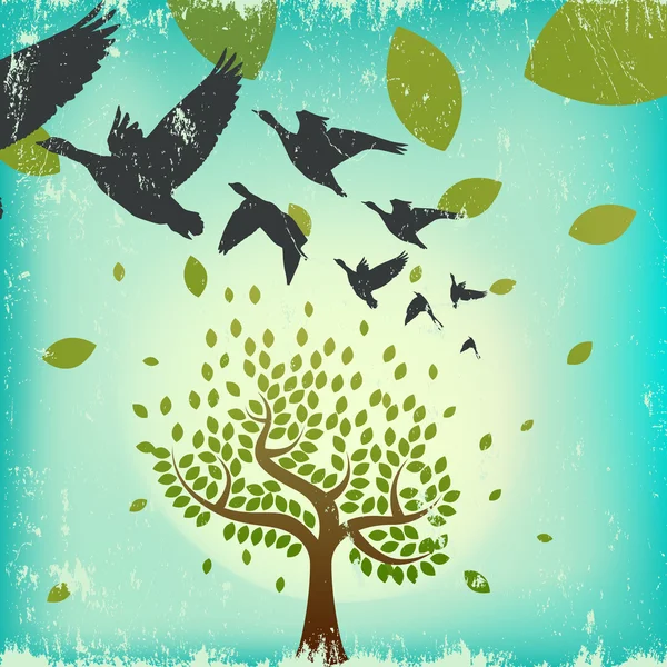 Oiseaux migrateurs — Image vectorielle