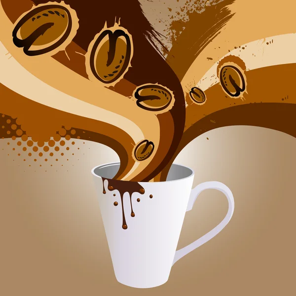 Explosión del café — Vector de stock