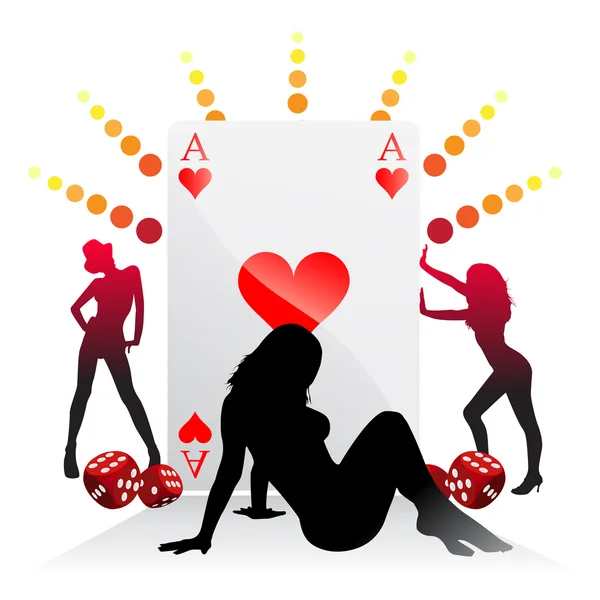Szerencsejáték-illusztráció — Stock Vector