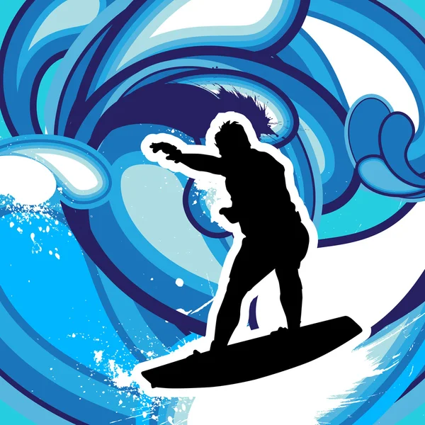 Surfing tło — Wektor stockowy