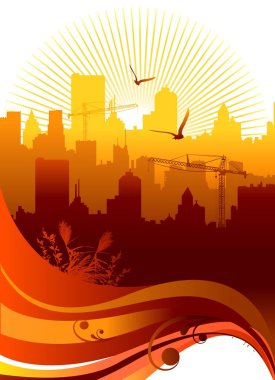 Abstract city background clipart