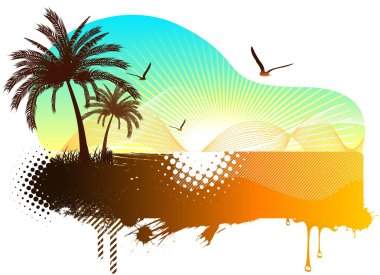 Abstract tropical background clipart