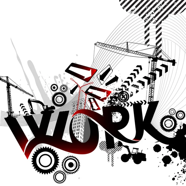 Abstract work graphic — Stock Vector