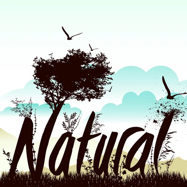 Natur Hintergrund mit Natur Grafik — Stockvektor