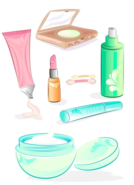 Objetos cosméticos — Vector de stock