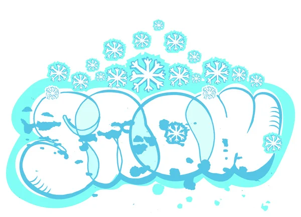 Snö illustration — Stock vektor
