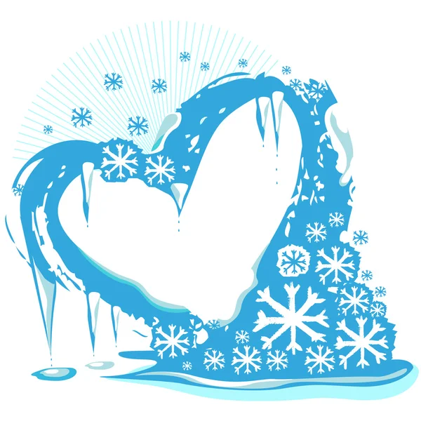 Ледяное сердце — стоковый вектор