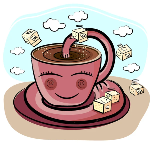 Soyut kahve tasarım — Stok Vektör