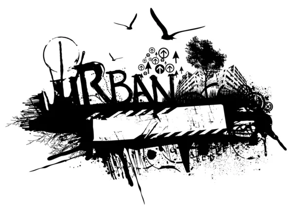 Grunge urban design — Stok Vektör