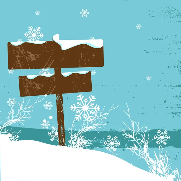 Diseño de invierno con señal de dirección — Archivo Imágenes Vectoriales