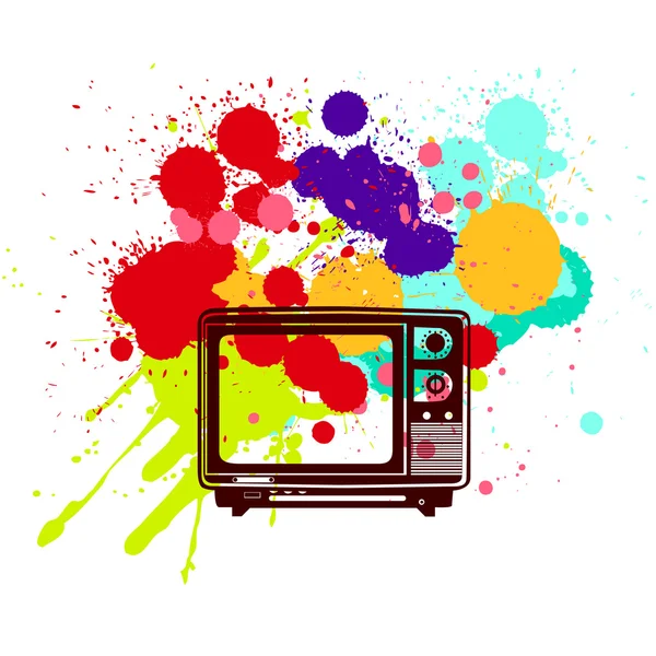 Televisión colorida — Vector de stock