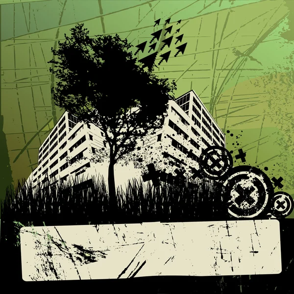 Grunge 城市设计 — 图库矢量图片
