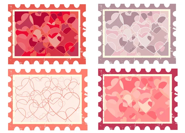 Set of stamps — Stock Vector