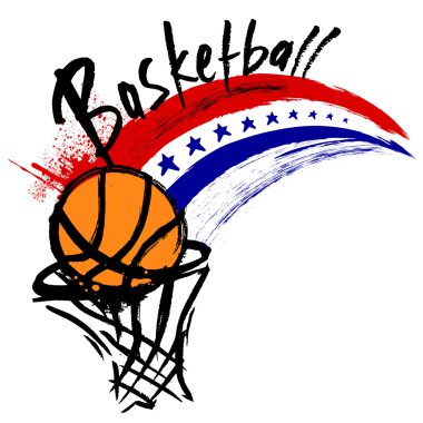 Basketball design clipart