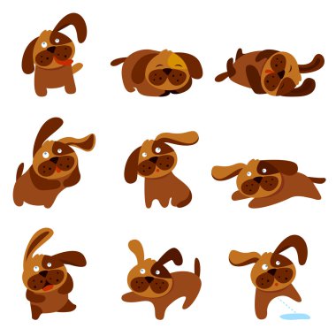 Cartoon cute dogs clipart