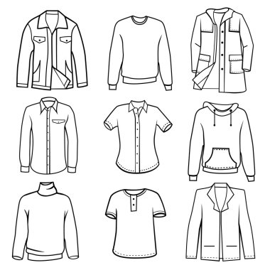 Men s clothes set clipart