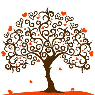 Love tree clipart