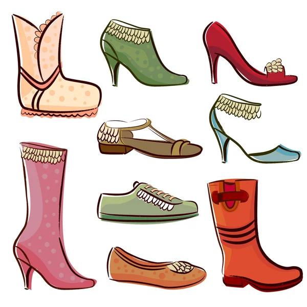 Moda sapatos femininos —  Vetores de Stock