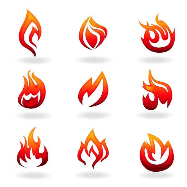 Icône de feu — Image vectorielle