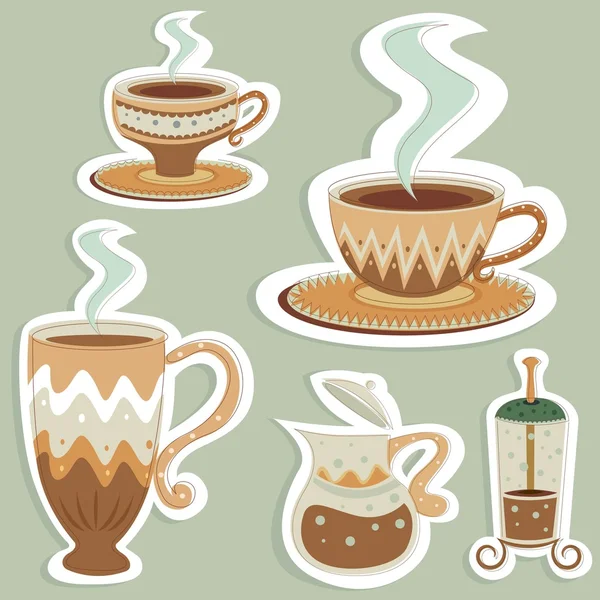 Kaffee-Designs — Stockvektor