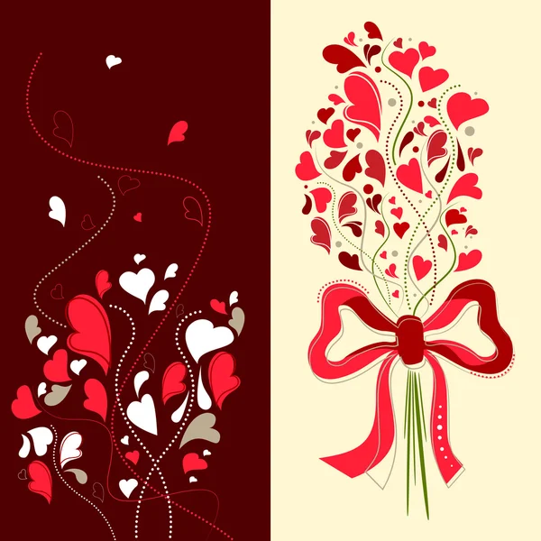 Çiçek aşk — Stok Vektör